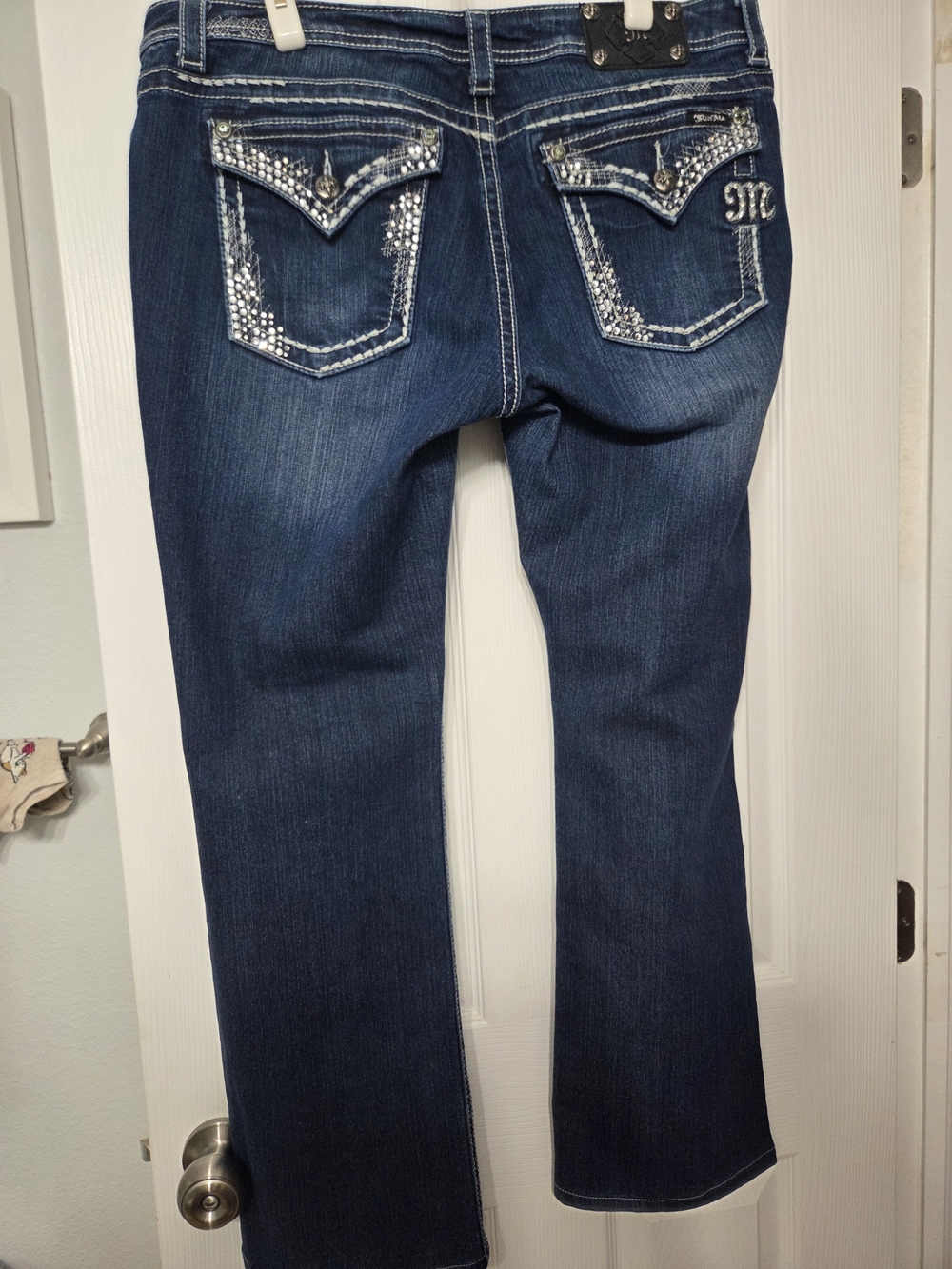 Miss Me Dark Blue Stretch Bootcut Jeans - Picture 5 of 7